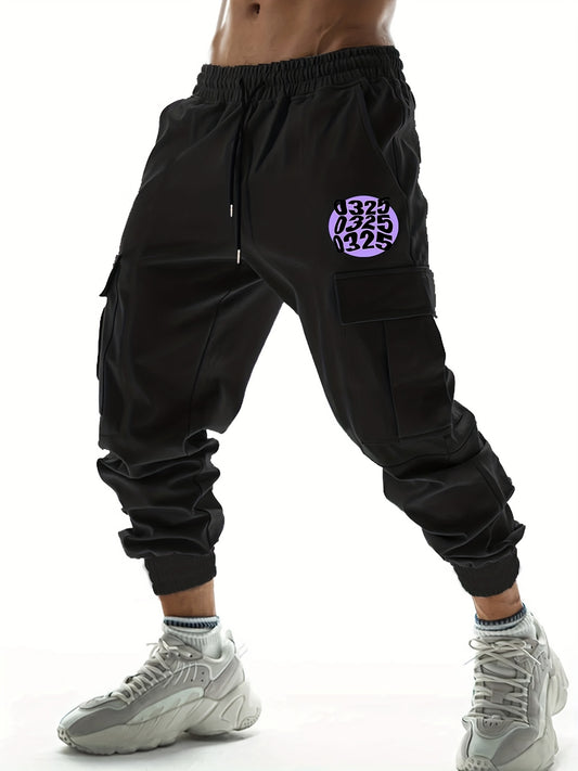 Stylish Print Casual Cargo Pants Men's Joggers Spring Summer