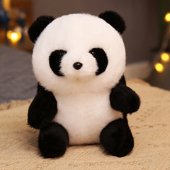 Soft Fluffy Sitting Panda Plush Toy & Stuffed Animal with Expressive Eyes