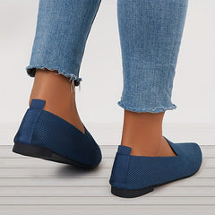Women's Pointed Toe Ballet Flats Knit Slip On Shoes Casual Breathable