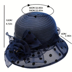 Lace Flower Dotted Bucket Hat Lightweight Sun Hats Women