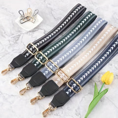 Adjustable Geometric Pattern Bag Strap for Handbag Shoulder Bag & Purse