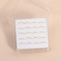 20 Pcs 18K Plated Copper Hoop Nose Ring Set Nose Jewelry