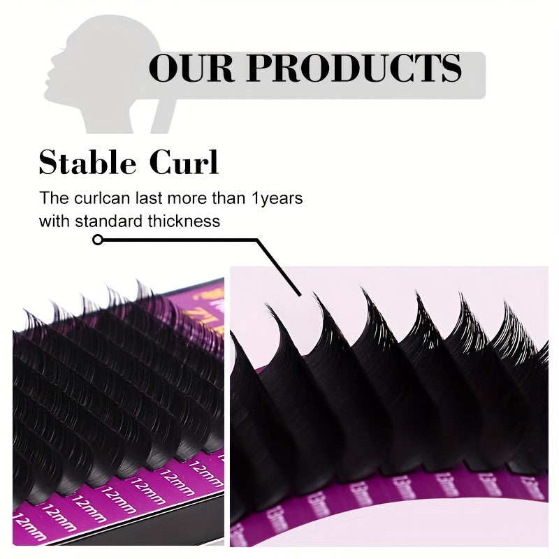 Dramatic Mink False Eyelashes Individual Volume Cluster Extensions