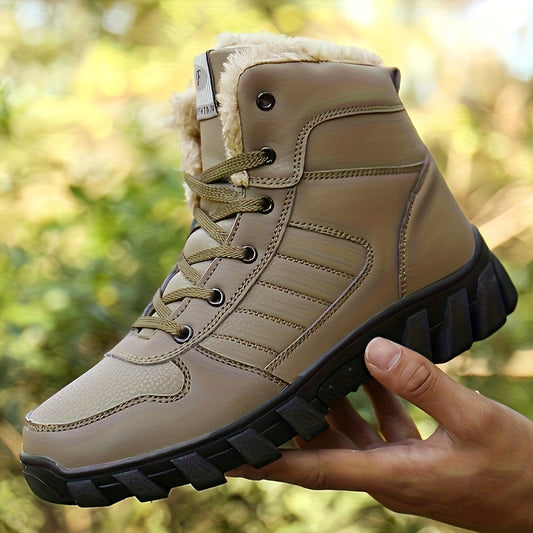 Women's Waterproof Snow Boots Plush Lined Warm Hiking Shoes
