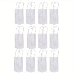 12pcs PVC Wine Bags Ice Wine Pouch With Handle