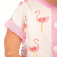 Newborn Doll Pajamas Set With Hat And Shoes