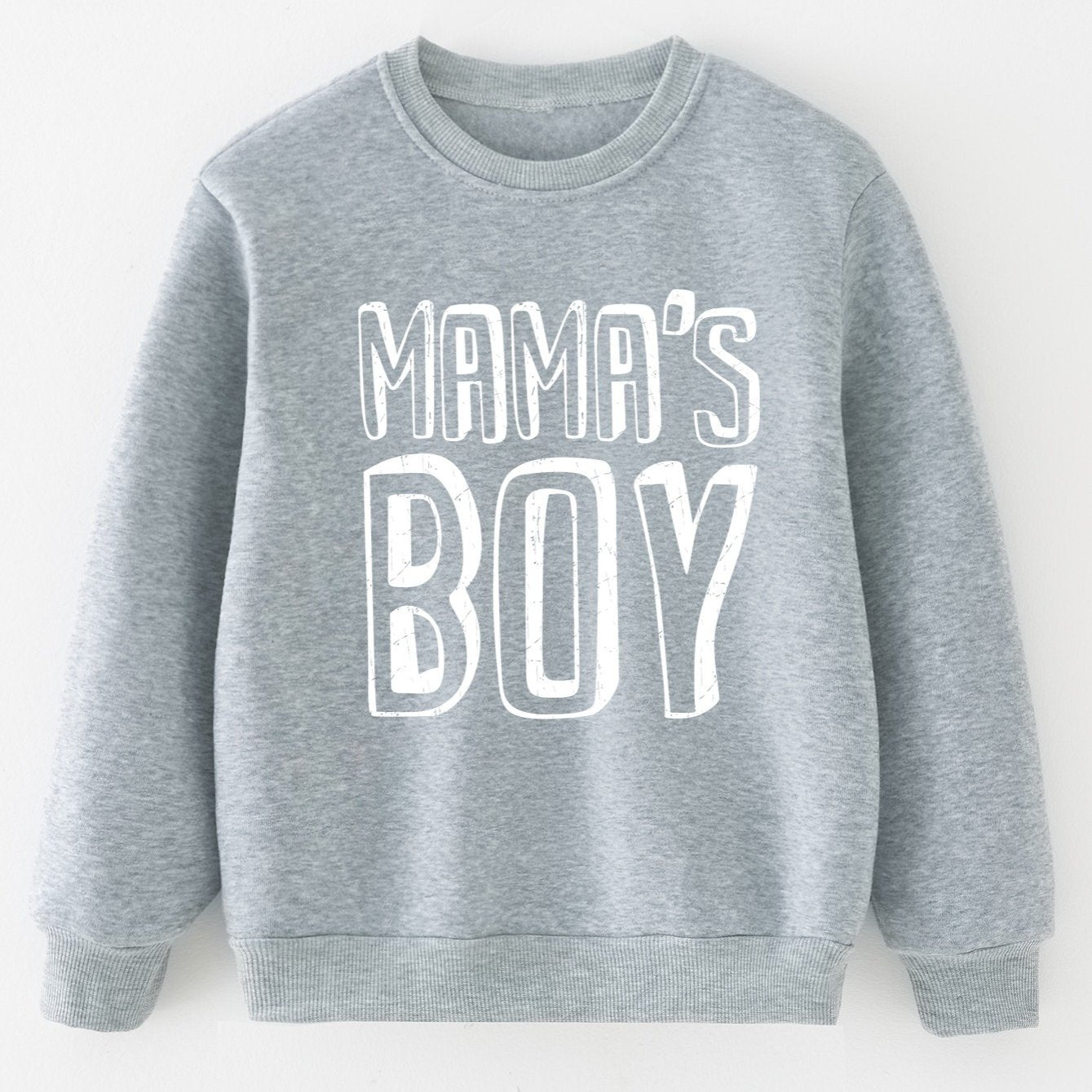 Boys Grey Printed Crew Neck Sweatshirt