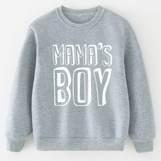 Boys Grey Printed Crew Neck Sweatshirt