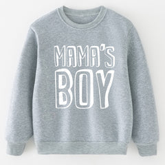 Boys Grey Printed Crew Neck Sweatshirt