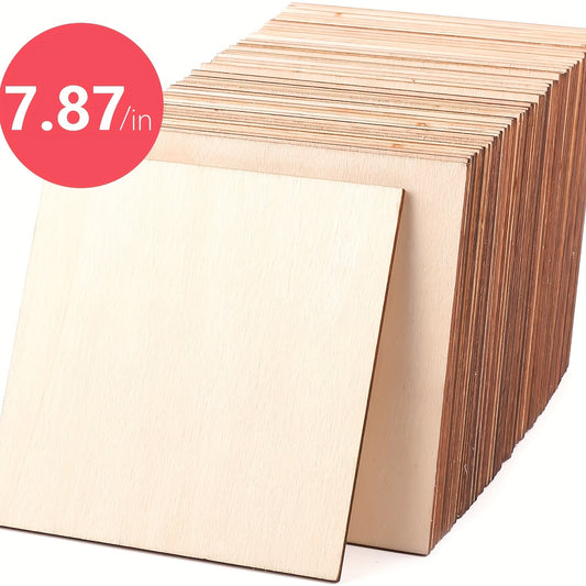 10 20pcs Composite Board Painting Wooden Crafts Square Small Wooden Chips