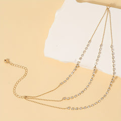 Three Layer Multilayer Chain Anklet For Women Bead Chain