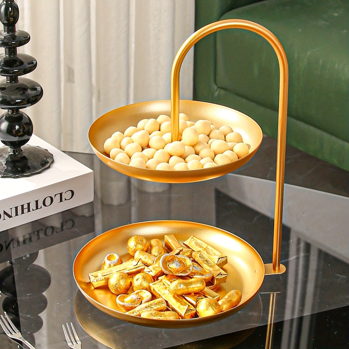Nordic Style 2 Tiered Fruit Snack Tray