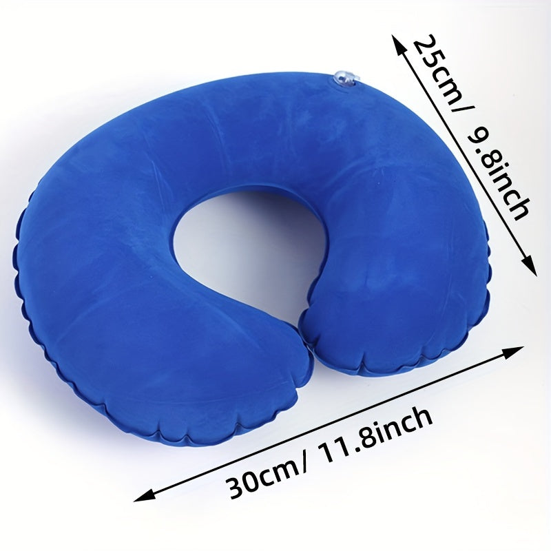 1pc Inflatable U Shaped Pillow for Outdoor Travel