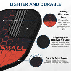 4 Pc Pickleball Racket Set With 4 Balls & Tote Bag