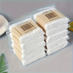 100pcs Double-headed Disposable Cotton Swabs Beauty Makeup Remover