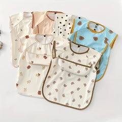 Waterproof Baby Bib with Pocket Soft Anti Dirty Feeding Bib