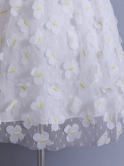 Toddler Girls' Birthday Dress Butterfly Appliques Sleeveless Mesh Princess Dress
