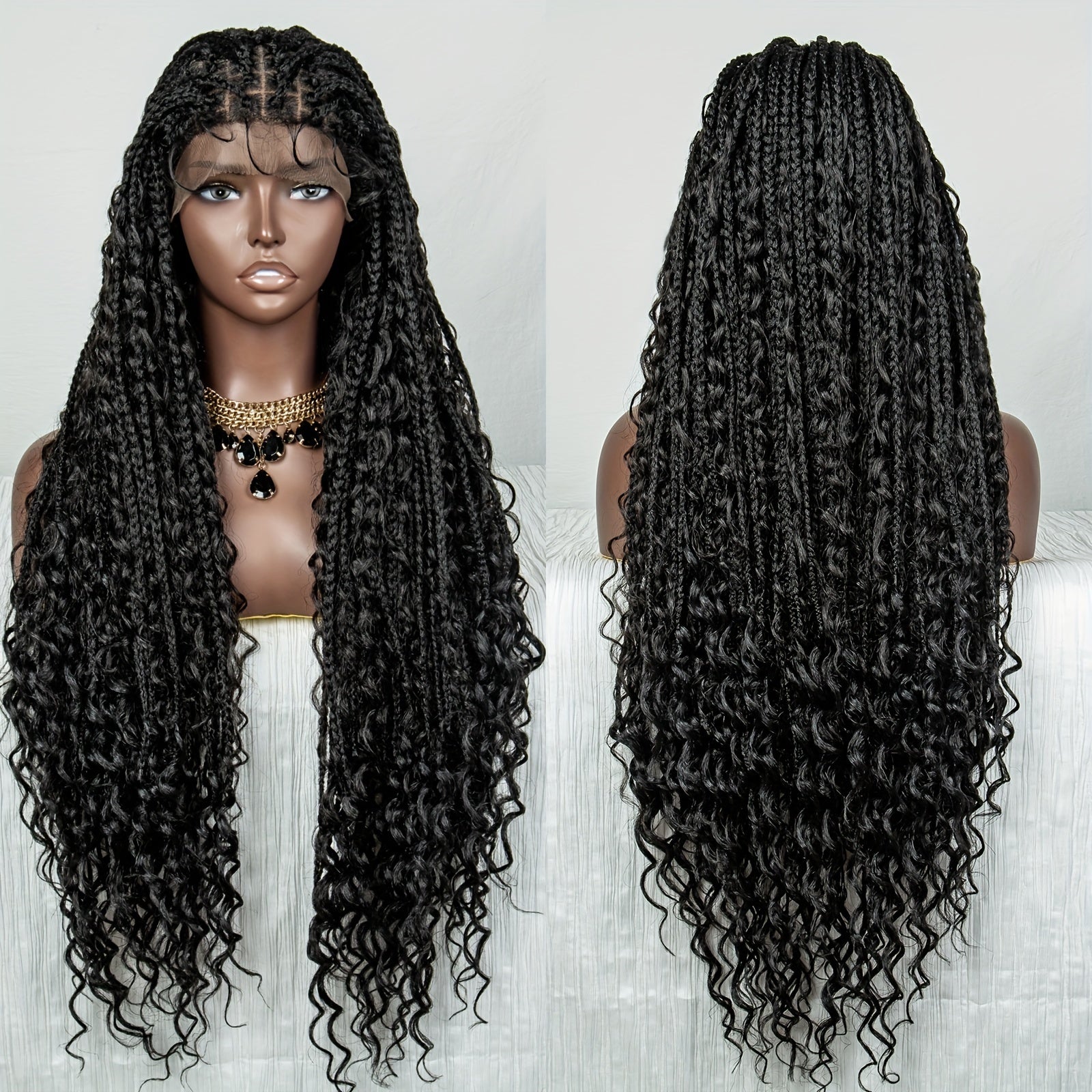100 Density 9 6 Lace Front Butterfly Braid Wig