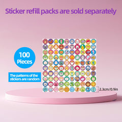 Magic Seal Stickers Set - 20 Stickers Pattern Book Ink & Reusable