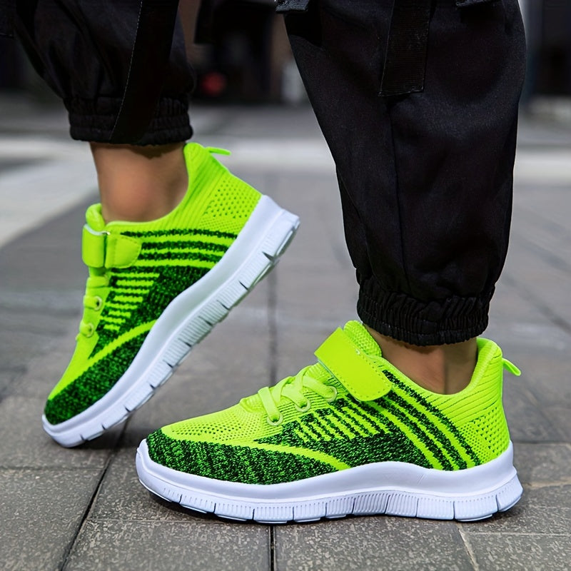 Breathable Woven Sneakers For Boys - Lightweight Anti Slip Low Top Sneakers