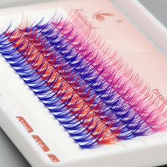 Colored Lashes Cluster 12mm False Eyelashes Individual DIY C Curling