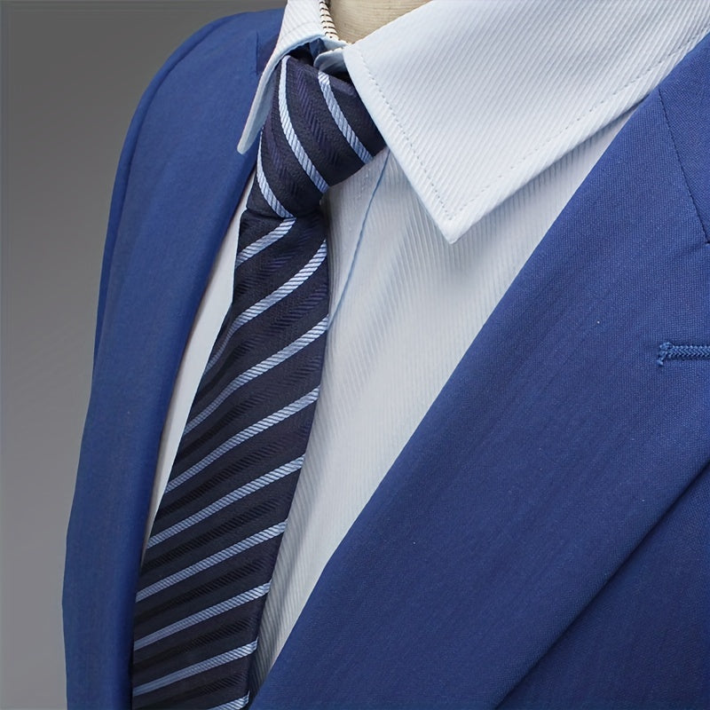 Men's Business Necktie Professional Dress Striped Jacquard Silk