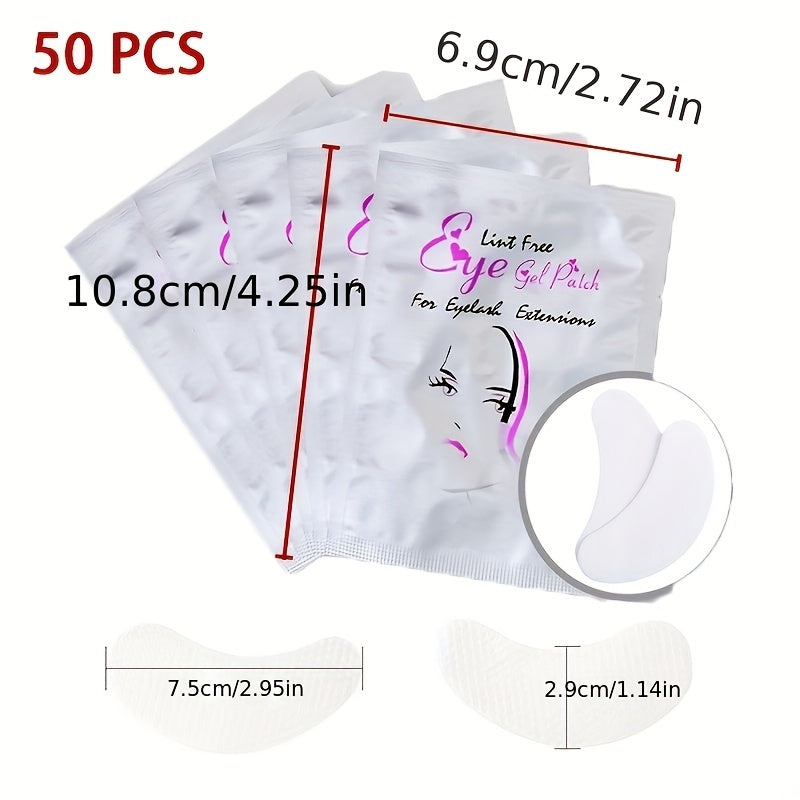 Under Eye Pads Eyelash Extension Eye Pads Hydrogel Eye Patch - 50pcs