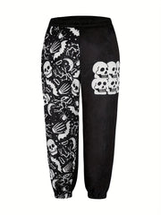 Women's Plus Skull Print Tapered Leg Pants