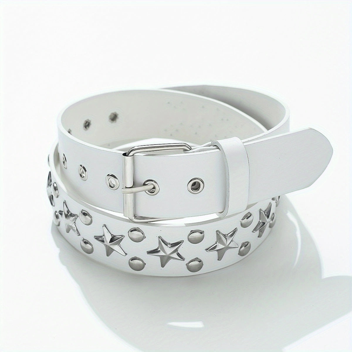Vintage Punk Style Metal Buckle Wide Belt For Women Girls Students