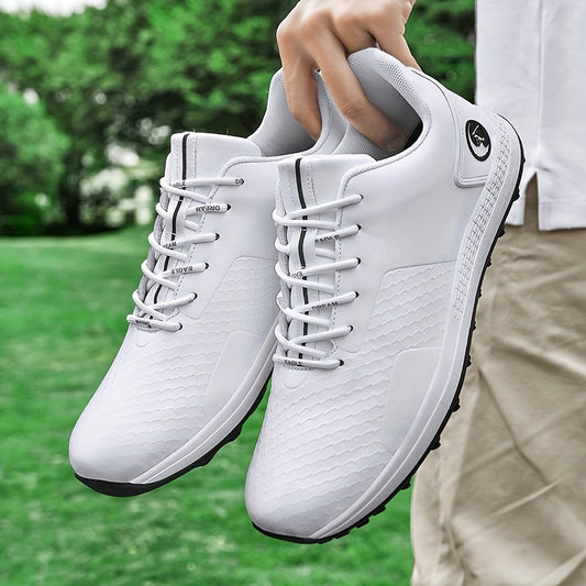 Men's Non Slip Golf Shoes Lace Sports Sneakers