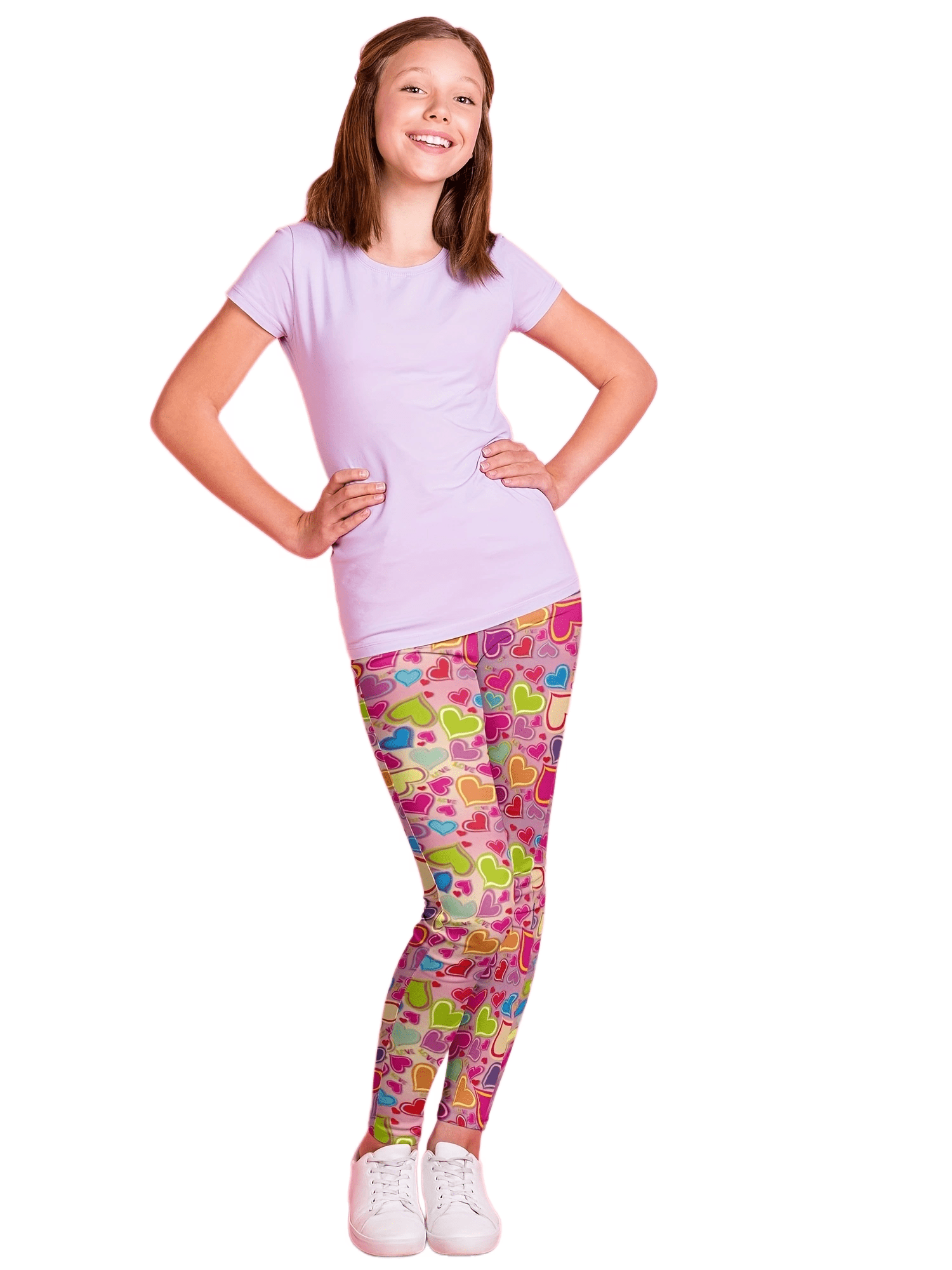 Dalmatian Print Girls Sports Leggings Elastic Tight Pants