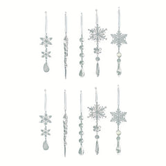10pcs Christmas Snowflake Pendant Tree Decoration