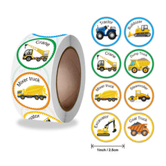 500pcs Fun Engineering Vehicle Stickers for Party Decorations & DIY Projects