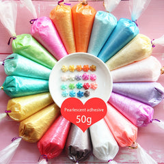 50g Cream Glue DIY Iridescent Cream Glue Jewelry Making Material