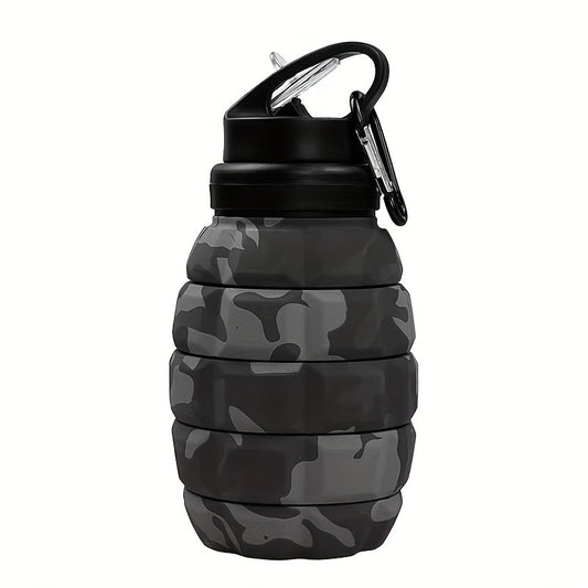 Foldable Silicone Water Cup Leakproof Bottle Portable for Fitness Travel