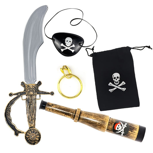 5pcs Pirate Costume Set for Stage Decoration Event Party Props
