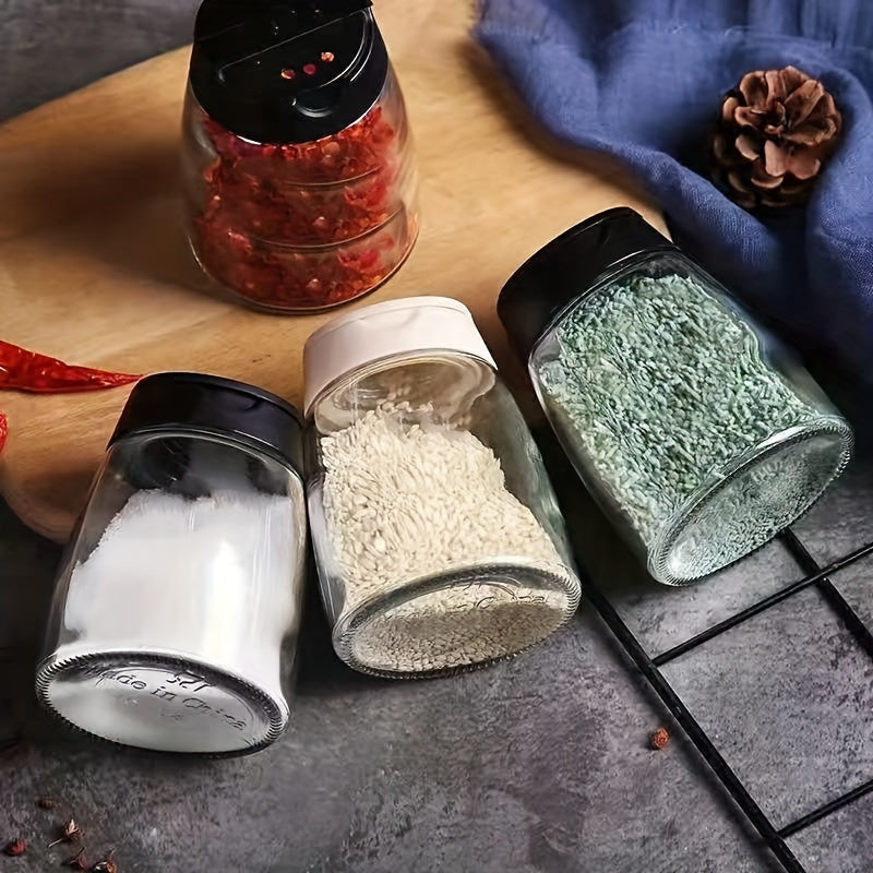 Glass Seasoning Jar with Shaker Lid for Kitchen