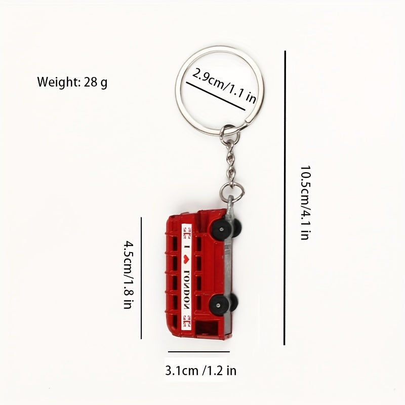 London Red Bus Phone Booth Off Road Vehicle Key Chain