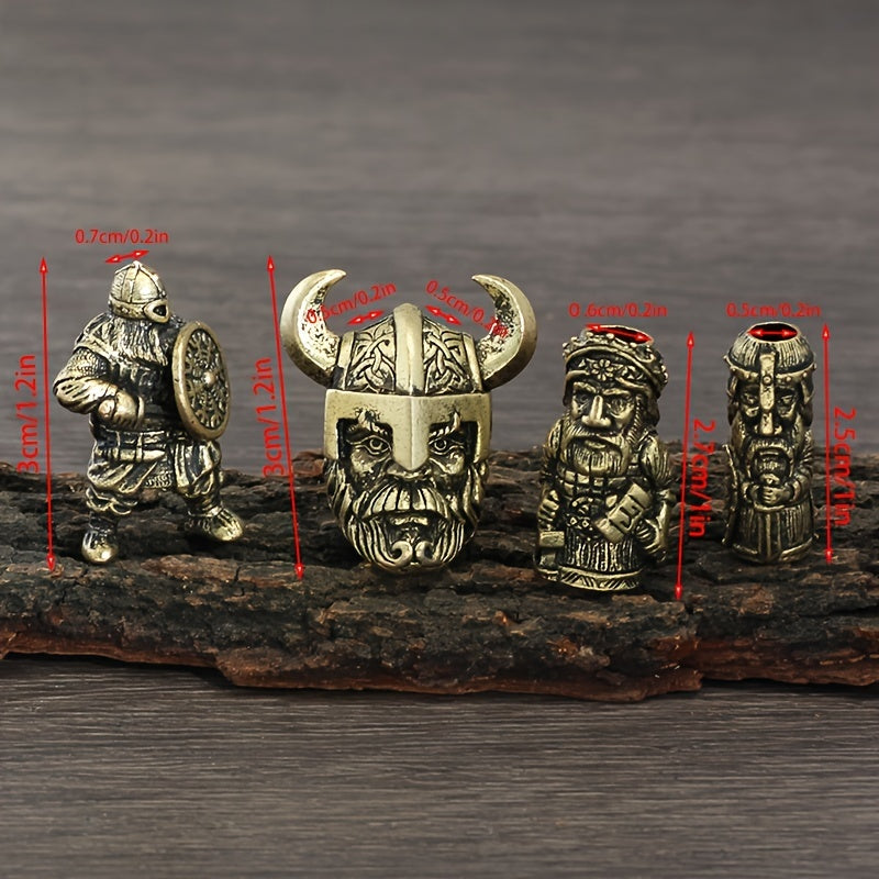 8 Pcs Viking Braids Hair Ring Beads Bracelet DIY Accessories
