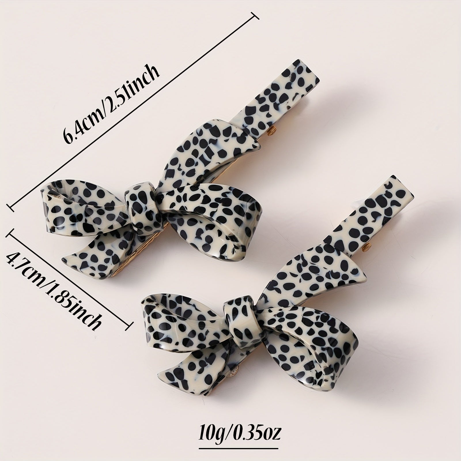 2pcs Gradient Bow Hair Clips for Women Girls