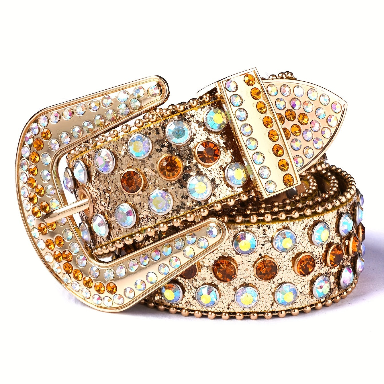 Blinged Out Western Rhinestone Inlaid Belt
