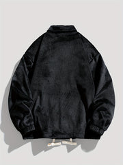Men's Casual Lapel Button Up Jacket Coat For Spring Fall