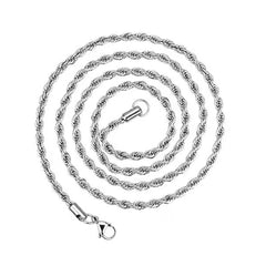 Hip Hop Spiral Chain Necklace Stainless Steel Vintage Necklace For Men