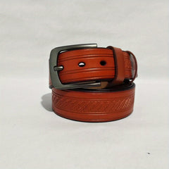 Men's Vintage Plaid Pattern Business Belt