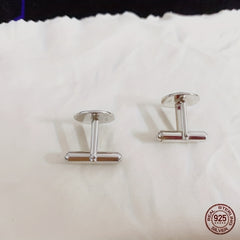 925 Silver Cufflinks High Suit Button Shirt Studs