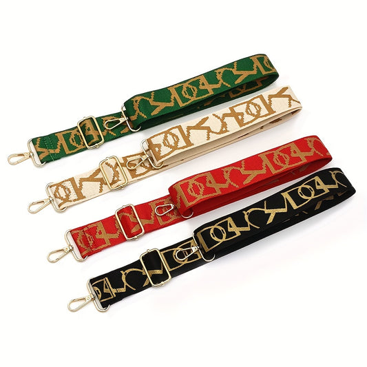 Geometric Pattern Bag Strap Wide Adjustable Shoulder Replacement