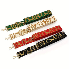 Geometric Pattern Bag Strap Wide Adjustable Shoulder Replacement