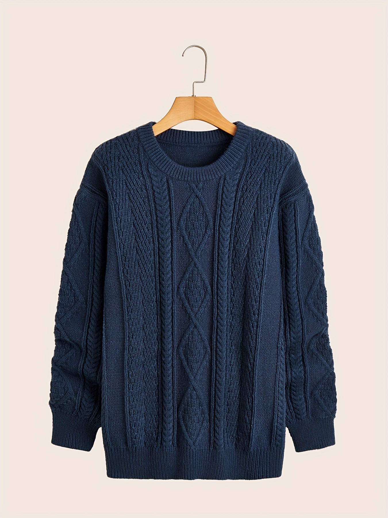 Men's Warm Knit Sweater Comfy Pullover for Winter