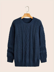 Men's Warm Knit Sweater Comfy Pullover for Winter