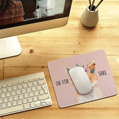 Pink Fox Mouse Pad Non Slip Rubber Base